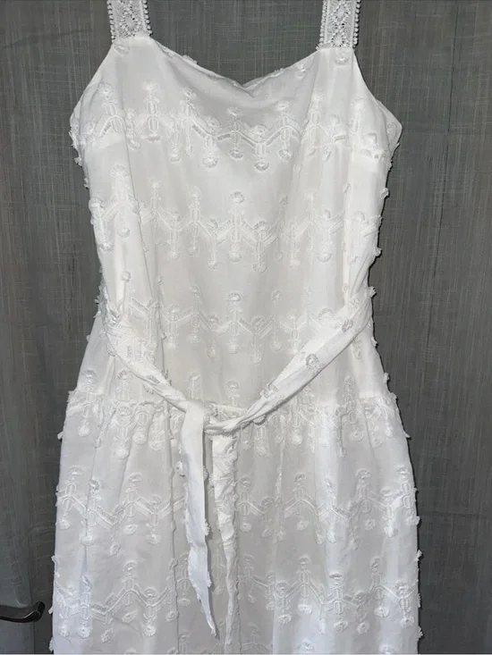 NWOT Zara Midi textured white dress size xs - Picture 4 of 8